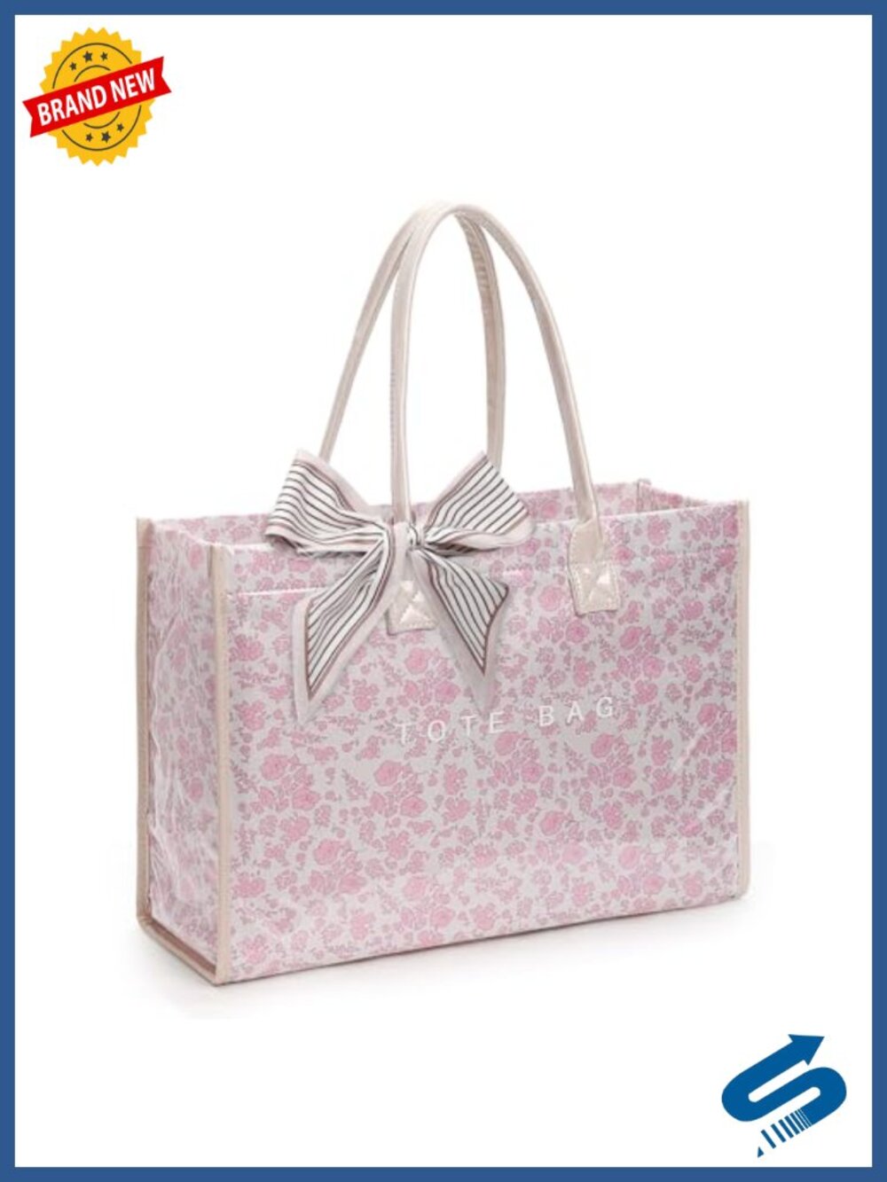 Women's Waterproof PVC Tote Bag 20L Hobo Handbag with Scarf
